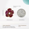 image:imageCicy Bell 18k Gold Plated Enamel Flower Earrings for WomenPink