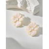 image:imageCicy Bell 18k Gold Plated Enamel Flower Earrings for WomenStyle Pink