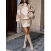 image:imageCicy Bell Women Argyle Sweater Skirt Sets 2 Piece Outfits Plaid Knit SkirtsKhaki