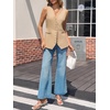 image:imageCicy Bell Womens Button Down Suit Vests Casual Business V Neck Waistcoat Tops Summer Fitted Work Office Sleeveless Blazer