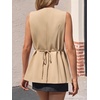 image:imageCicy Bell Womens Button Down Suit Vests Casual Business V Neck Waistcoat Tops Summer Fitted Work Office Sleeveless Blazer