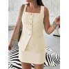 image:imageCicy Bell Womens Summer 2 Piece Outfits Blazer Vest Mini Skirt Suit SetsBeige