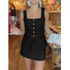 image:imageCicy Bell Womens Summer 2 Piece Outfits Blazer Vest Mini Skirt Suit SetsBlack