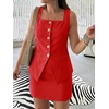 image:imageCicy Bell Womens Summer 2 Piece Outfits Blazer Vest Mini Skirt Suit SetsRed