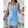 image:imageCicy Bell Womens Summer 2 Piece Outfits Blazer Vest Mini Skirt Suit SetsSky Blue