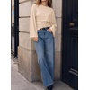 image:imageCicy Bell Women Bell Long Sleeve Wrap Tops Tie Back Boat Neck T ShirtApricot