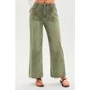 image:imageCicy Bell Womens High Waisted Cropped Jeans Straight Leg Raw Hem Denim PantArmy Green