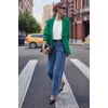 image:imageCicy Bell Womens High Waisted Cropped Jeans Straight Leg Raw Hem Denim PantBlue