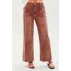 image:imageCicy Bell Womens High Waisted Cropped Jeans Straight Leg Raw Hem Denim PantBrown