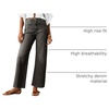 image:imageCicy Bell Womens High Waisted Cropped Jeans Straight Leg Raw Hem Denim PantGrey