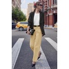image:imageCicy Bell Womens High Waisted Cropped Jeans Straight Leg Raw Hem Denim PantKhaki