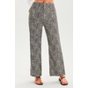 image:imageCicy Bell Womens High Waisted Cropped Jeans Straight Leg Raw Hem Denim PantLeopard