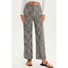 image:imageCicy Bell Womens High Waisted Cropped Jeans Straight Leg Raw Hem Denim PantLeopard