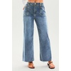 image:imageCicy Bell Womens High Waisted Cropped Jeans Straight Leg Raw Hem Denim PantLight Blue