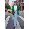 image:imageCicy Bell Womens High Waisted Cropped Jeans Straight Leg Raw Hem Denim PantPale Blue