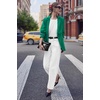 image:imageCicy Bell Womens High Waisted Cropped Jeans Straight Leg Raw Hem Denim PantWhite