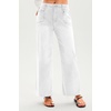 image:imageCicy Bell Womens High Waisted Cropped Jeans Straight Leg Raw Hem Denim PantWhite