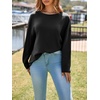 image:imageCicy Bell Womens Oversized Long Sleeve T Shirts Casual Crewneck Trendy Tunic Tops 2025 Loose Fit Basic TeesBlack