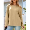 image:imageCicy Bell Womens Oversized Long Sleeve T Shirts Casual Crewneck Trendy Tunic Tops 2025 Loose Fit Basic TeesKhaki