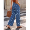 image:imageCicy Bell Womens Polka Dot Barrel Jeans Baggy Wide Leg Denim PantsPolka Dots Blue