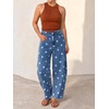 image:imageCicy Bell Womens Polka Dot Barrel Jeans Baggy Wide Leg Denim PantsPolka Dots Blue