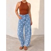 image:imageCicy Bell Womens Polka Dot Barrel Jeans Baggy Wide Leg Denim PantsPolka Dots Light Blue