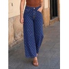image:imageCicy Bell Womens Polka Dot Barrel Jeans Baggy Wide Leg Denim PantsPolka Dots Navy