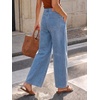 image:imageCicy Bell Womens Polka Dot Barrel Jeans Baggy Wide Leg Denim PantsSolid Blue