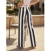 image:imageCicy Bell Womens Striped Wide Leg Jeans High Waist Denim PantsBlack