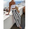 image:imageCicy Bell Womens Striped Wide Leg Jeans High Waist Denim PantsBlack