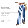 image:imageCicy Bell Womens Striped Wide Leg Jeans High Waist Denim PantsBlue