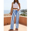 image:imageCicy Bell Womens Striped Wide Leg Jeans High Waist Denim PantsBlue
