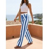 image:imageCicy Bell Womens Striped Wide Leg Jeans High Waist Denim PantsBlue
