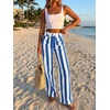 image:imageCicy Bell Womens Striped Wide Leg Jeans High Waist Denim PantsBlue