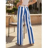 image:imageCicy Bell Womens Striped Wide Leg Jeans High Waist Denim PantsBlue