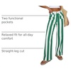 image:imageCicy Bell Womens Striped Wide Leg Jeans High Waist Denim PantsGreen