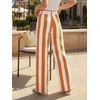 image:imageCicy Bell Womens Striped Wide Leg Jeans High Waist Denim PantsOrange