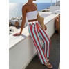 image:imageCicy Bell Womens Striped Wide Leg Jeans High Waist Denim PantsPinkblue