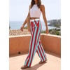image:imageCicy Bell Womens Striped Wide Leg Jeans High Waist Denim PantsPinkblue