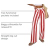 image:imageCicy Bell Womens Striped Wide Leg Jeans High Waist Denim PantsRed
