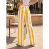 image:imageCicy Bell Womens Striped Wide Leg Jeans High Waist Denim PantsYellow