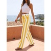 image:imageCicy Bell Womens Striped Wide Leg Jeans High Waist Denim PantsYellow