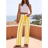 image:imageCicy Bell Womens Striped Wide Leg Jeans High Waist Denim PantsYellow