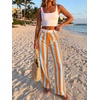 image:imageCicy Bell Womens Striped Wide Leg Jeans High Waist Denim PantsYellowgreen