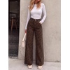 image:imageCicy Bell Womens Wide Leg Jeans Argyle Printed High Waisted Denim PantsBrown Leopard Print