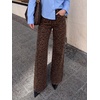 image:imageCicy Bell Womens Wide Leg Jeans Argyle Printed High Waisted Denim PantsBrown Leopard Print