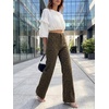 image:imageCicy Bell Womens Wide Leg Jeans High Waisted Straight Leg Denim PantsLeopard Print