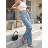 image:imageCicy Bell Womens Wide Leg Jeans High Waisted Straight Leg Denim PantsLight Blue