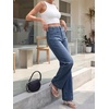 image:imageCicy Bell Womens Wide Leg Jeans High Waisted Straight Leg Denim PantsNavy