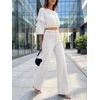 image:imageCicy Bell Womens Wide Leg Jeans High Waisted Straight Leg Denim PantsWhite